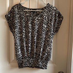 Bunched waist dressy blouse